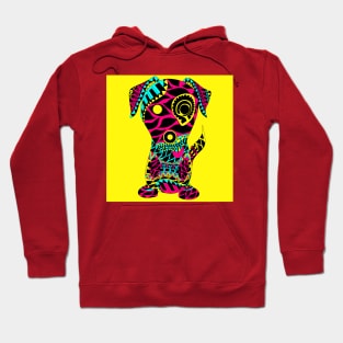 dog with tattoo in mexican mandala ecopop Hoodie